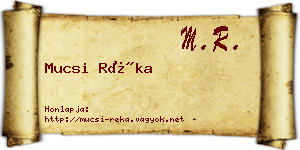 Mucsi Réka névjegykártya