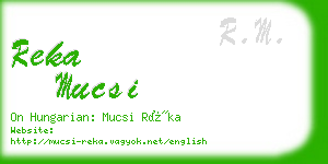 reka mucsi business card